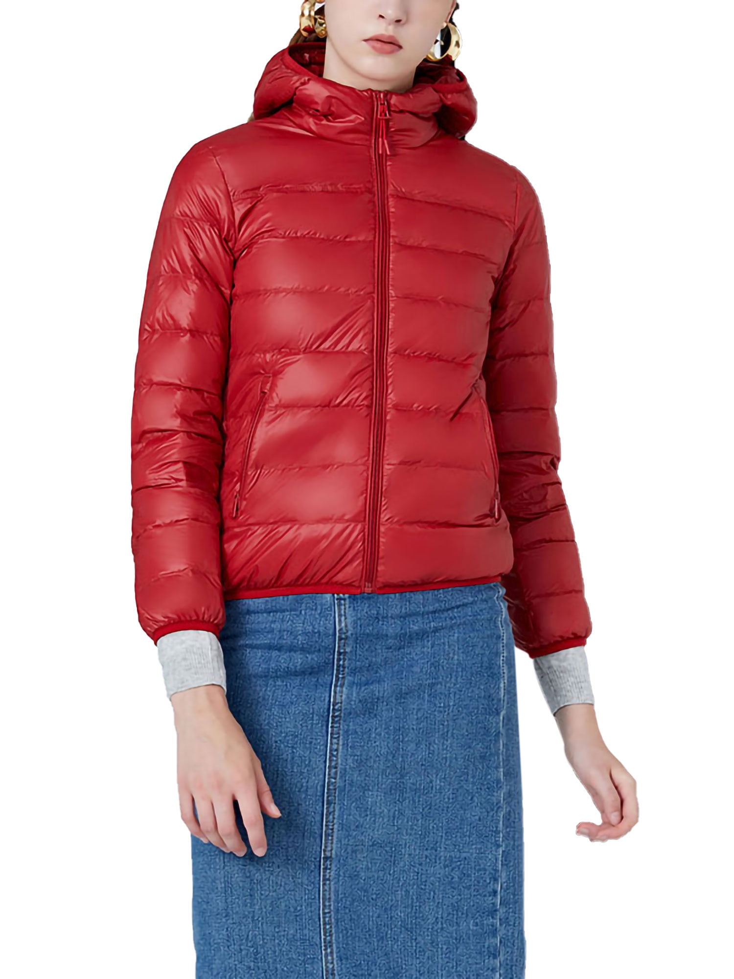 ladies down coats with hoods