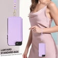 thumbnail image 6 of Wallet Case for Apple iPhone 7 / 8 / SE 3rd 2nd Gen 2022 & 2020, Crossbody Shoulder Strap & Hand Wrist Cards Holder Zipper Pocket Stand Feature Full Protective Shockpoof Case for Women,Lightpurple, 6 of 7