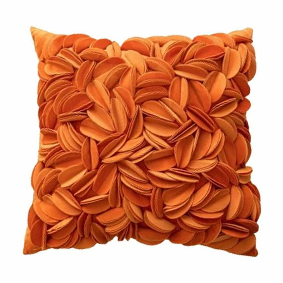 Scandinavian Style Solid Color Pillowcover Leaf Pillowcover Soft And Comfortable Sofa Bedroom Decorative Cushion Cover
