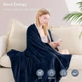thumbnail image 6 of Heated Throw Blanket - 50" x 60" Flannel Electric Heat Blanket for Office Chair - Washable Heating Blanket with 5 Heating Levels & 3 Hours Auto Shut Off, Machine Washable (Blue), 6 of 6