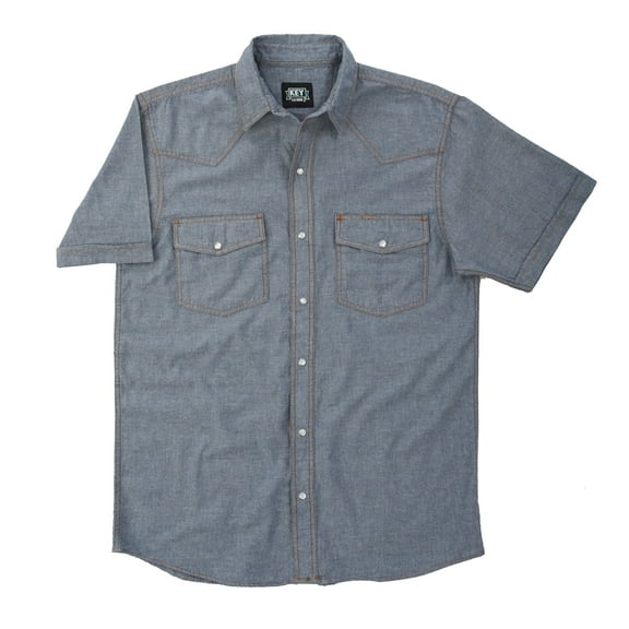 Chambray Short Sleeve Western Shirt