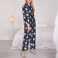 thumbnail image 3 of Goofa Llamas 1 Printed Women’s 2 Piece Pajama Set Super,Pajamas Women's Long Sleeve Sleepwear Soft Button Down Loungewear Pjs Lounge Set Nightwear-Large, 3 of 9