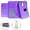 Purple, variant on GSA Magnetic Folio Flip Leather Wallet Case For LG Stylo 4 - Black