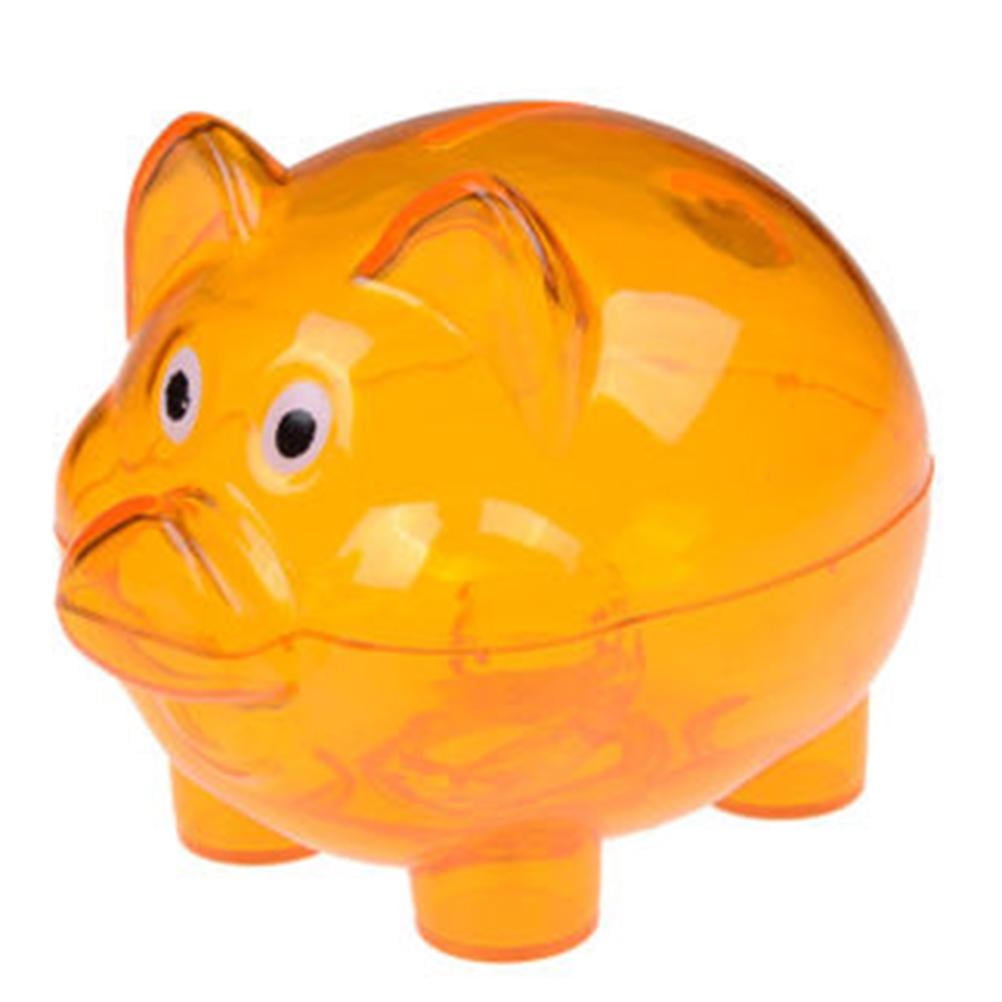 Cute Plastic Piggy Bank Coin Money Cash Collectible Saving Box Pig Toy Kids TK 