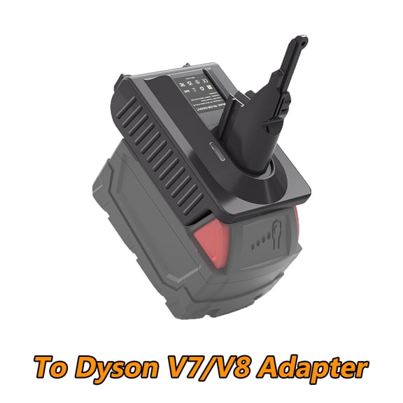 Battery Adapter For Milwaukee M18 18V Battery to Dyson V6/V7/V8 Adapter with Dyson V6/V7/V8 Series Lithium Tool Battety