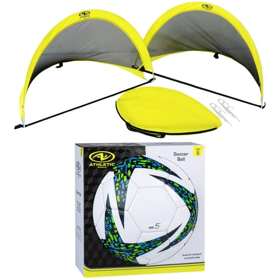 Athletic Works 3' x 2' Soccer Net and Ball Bundle
