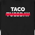 thumbnail image 3 of Instant Message - Taco Tuesday Crossed Out - Men's Crew Neck Fleece Pullover, 3 of 6