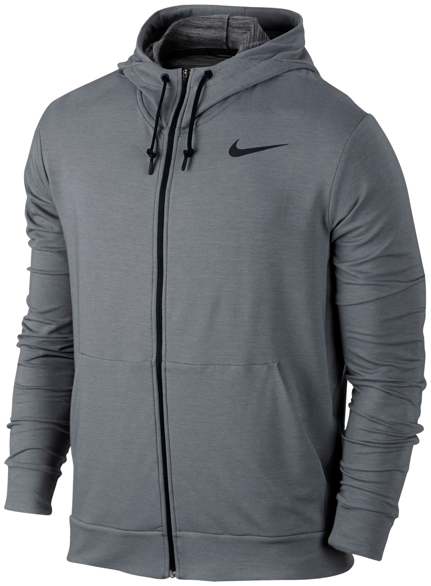 Nike Mens Dri Fit Fleece Full Zip Hoodie Cool Grey Size Xxl