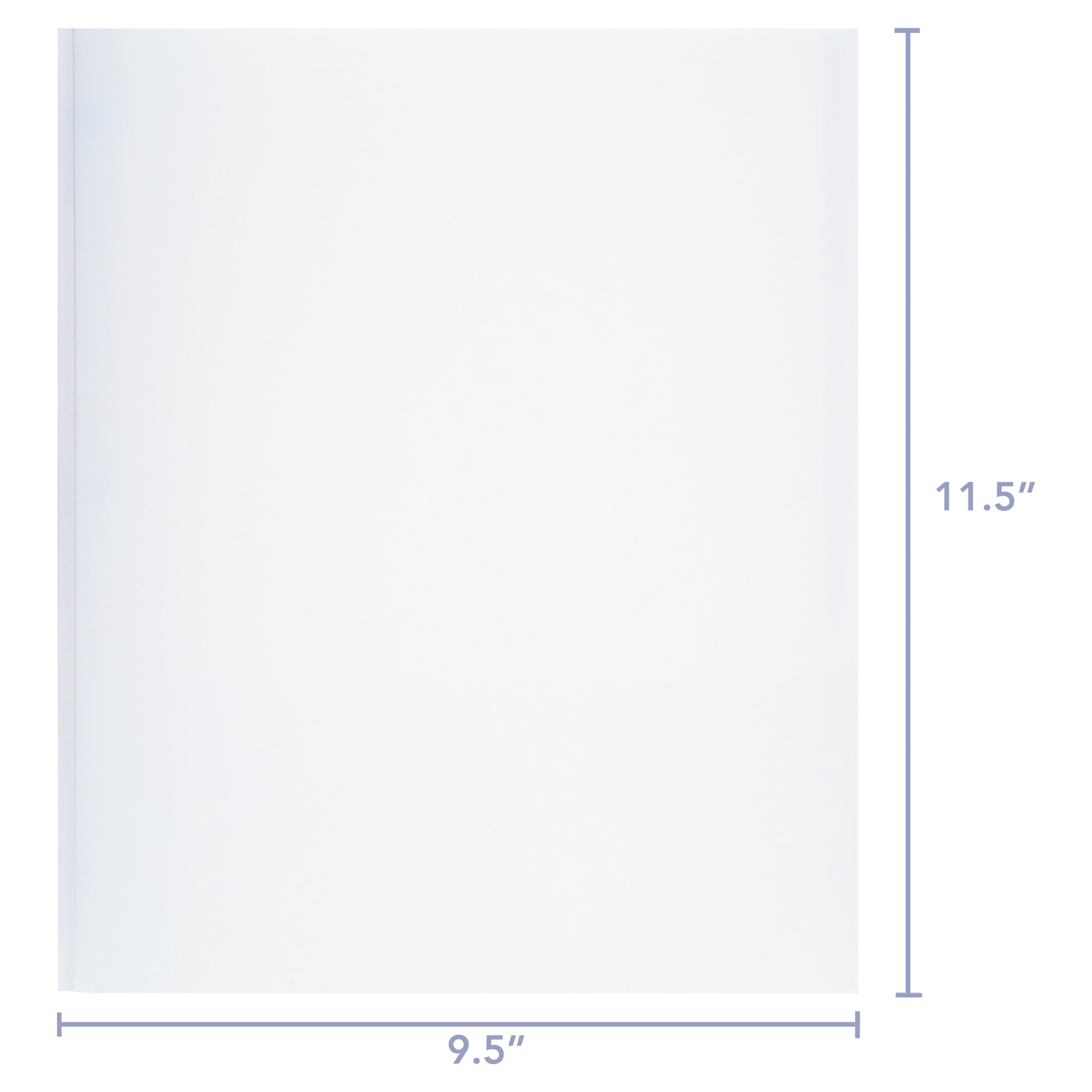 White Paper 2 Pocket Folders with Prongs, 50 Pack, by Better Office Products, Matte Texture, Letter Size Paper Folders, 50 Pack, with 3 Metal Prong Fastener Clips, White