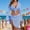 C Light Blue, variant on HAPIMO Women's 4-Piece Swimwear Set - Two Piece Bikini Set & Tie Front Long Sleeve Crop Cover Up & Wrap Skirt Summer Tropical Beach Vacation Bathing Suit Pink S