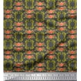 thumbnail image 1 of Soimoi Gray Velvet Fabric Leaves & Begonia Floral Decor Fabric Printed Yard 58 Inch Wide, 1 of 1