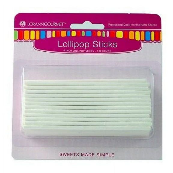 LorAnn Lollipop Sticks 4 inch Package of 100