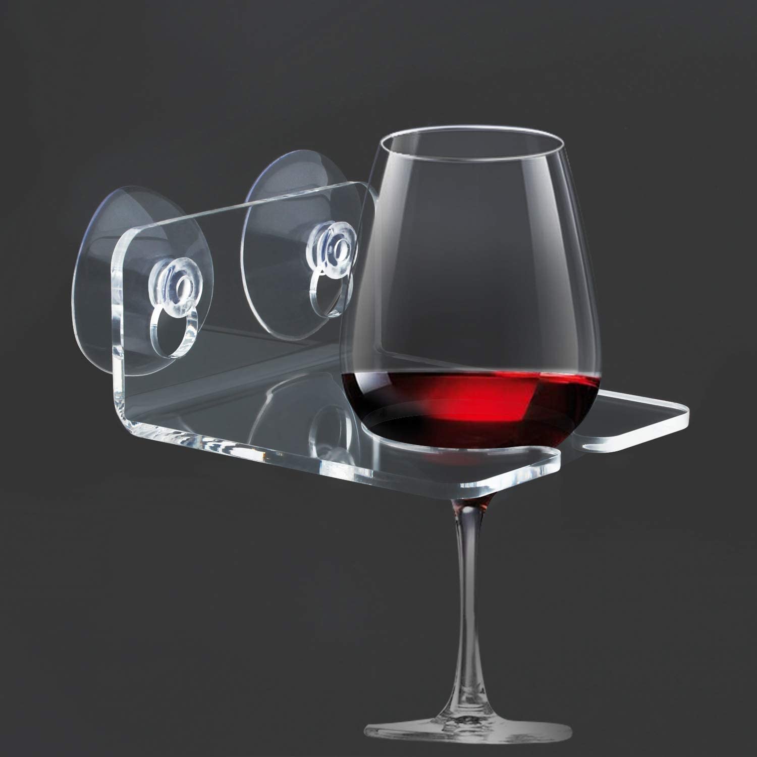 Bathtub Wine Glass Cupholder. Caddy Shower & Relax Bath with Powerful