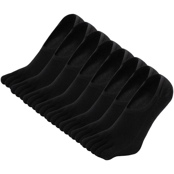 ZFSOCK No Show Socks for Men Running Toe Socks Non Slip Invisible Low