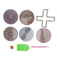 thumbnail image 3 of Rhinestone Painting Coasters, 5Pcs Safe Durable Rhinestone Coasters DIY  For Adults, 3 of 8