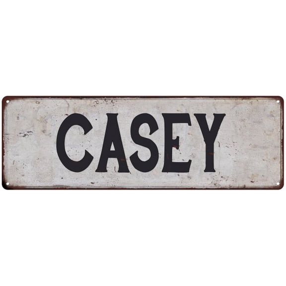 CASEY Vintage Look Rustic Chic Metal Sign 8x24 108240036243