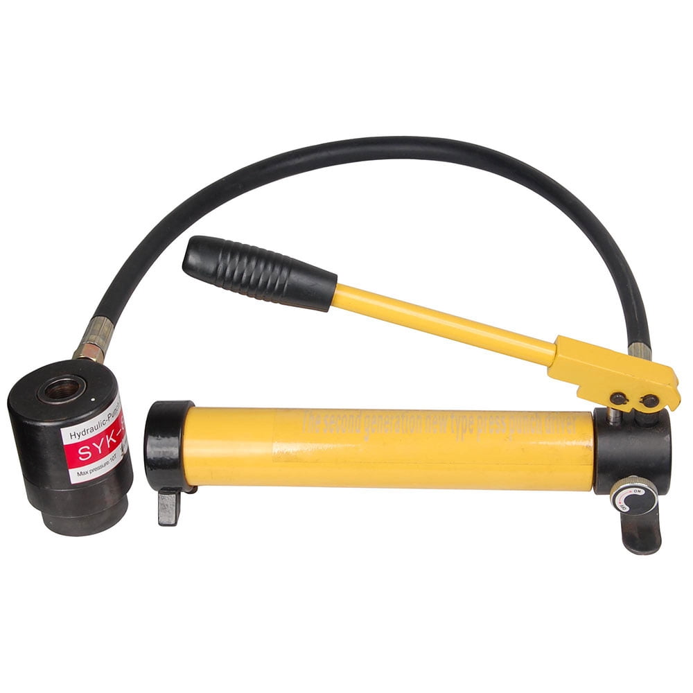 10 Ton 6 Die Hydraulic Knockout Punch Driver Kit Hole Hand Tool Conduit 1/2 to 2 10 Ton 6 Die Hydraulic Knockout Punch Driver Kit Hole Hand Tool Conduit 1/2 to 2