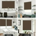 thumbnail image 5 of LazBlinds No Tools No Drill Cordless Cellular Shades, Blackout Light Blocking Honeycomb Shades for Home, Thermal Insulation Blinds for Windows, 45" W x 48" H, Dark Coffee, 5 of 6