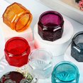 thumbnail image 4 of Set of 6 Glass Tea Light Candle Holders with Lid Colored Tea Lights Candles Holders Table Centerpieces for Wedding Party, Glass Votive Candle Holders Wedding Centerpieces, 4 of 6