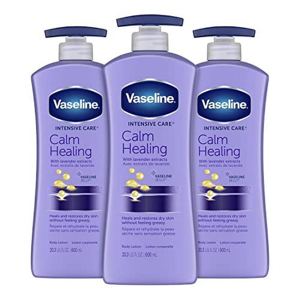 Vaseline Intensive Care Calm Healing Dry Skin Hydrating Hand and Body Lotion Hypoallergenic 20.3 oz 3 Count