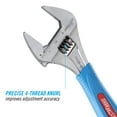 thumbnail image 3 of CHANNELLOCK 6-inch CODE BLUE WideAzz Adjustable Wrench, Precise 1.34-inch Wide Mouth Jaw Capacity (6WCB), 3 of 9