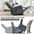 thumbnail image 2 of WGYPRIME Power Lift Recliner Chair with Massage and Heat, Single Lift Chair with 2 Side Pockets and Cup Holders, Recliner Chair Sofa Heavy Duty Motion Mechanism and One USB for Charging, 2 of 12