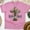 Azalea, variant on Christian Cross Graphic T-Shirt Grow in Grace Bible Verse, Navy, Size M