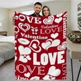 thumbnail image 2 of Hfolob Valentines Day Gifts Blanket Flannel Valentine's Day Decoration Blanket Air Conditioning Blanket （130X150Cm） Home Decor, 2 of 4