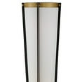 thumbnail image 3 of Possini Euro Design Vista Mid Century Modern Torchiere Floor Lamp 68" Tall Brass Gunmetal Gray Off White Linen Cone Shade for Living Room Bedroom Home, 3 of 9
