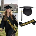 thumbnail image 4 of CaiYueKe Graduation Headband and Shoulder Straps for Congrats Grad Party Supplies Bachelor Cap Headband with Doctoral Hat Black Sash Satin Tassels Tiaras for Graduation Party Dress up Favor Photo, 4 of 4