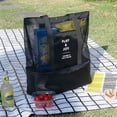 thumbnail image 2 of Sonducket Bolsa de hombro transparente de malla de alta capacidad, bolsas de Picnic portátiles de conservación de calor de doble capa, bolsa de Envolturas para manijas de equipaje Negro, 2 of 6