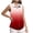 Red, variant on Women's Casual Sleeveless Button Up Shirt Turndown Collar Printed Ombre Blouse Loose Fit Vacation Party, Pink XXL