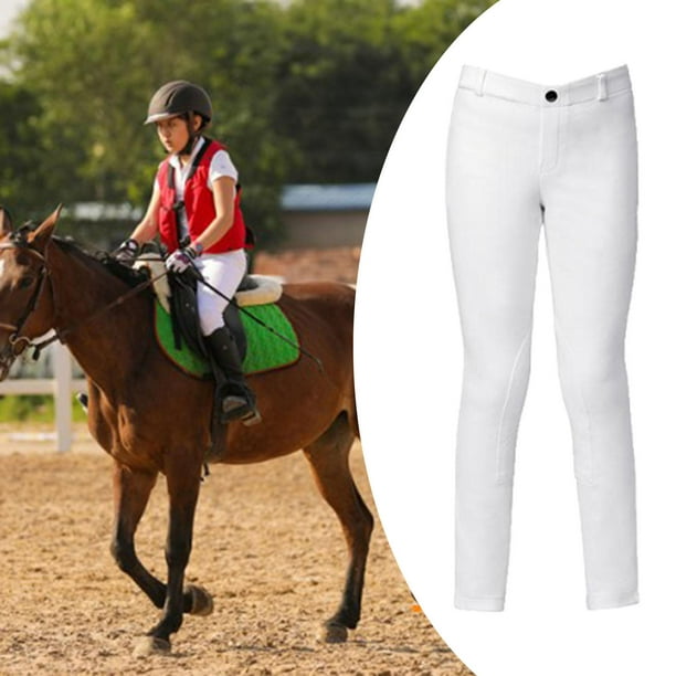 Generic Soft Horse Riding Breeches Equestrian Pants For White Waist 55cm
