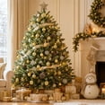 thumbnail image 5 of Fllostpr 24PC Electroplated Christmas Ball Ornaments, Shatterproof Hanging Decor Set for Xmas Tree Wreath Garland Party Indoor, Gold 1.2", 5 of 7
