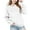 02-White, variant on Ecqkame Girls Crewneck Sweatshirts Casual Long Sleeve Textured Pleated Front Sweatshirt Lightweight Comfortable Pullover Tops 2-14 Years Gray 9 Year