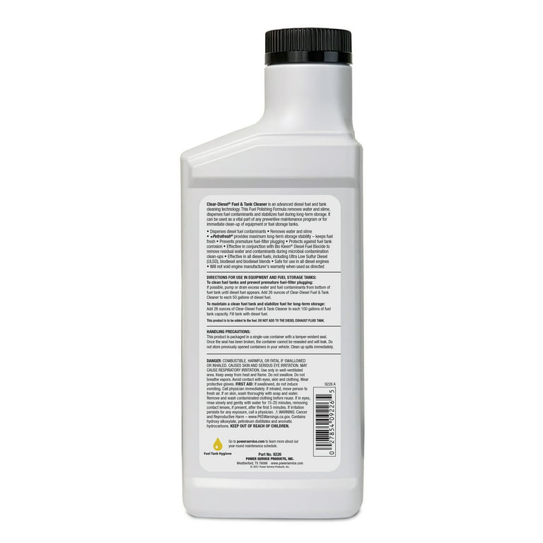 Clear Diesel Fuel and Tank Cleaner