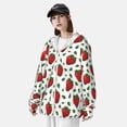 thumbnail image 3 of Lsque Strawberry UPF 50+ Lightweight Sun Protection Men's Women's Long Sleeve Shirt, Hoodie Performance -Large, 3 of 9