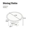 thumbnail image 3 of Traditional Formal Round Dining Table | For Small - Medium Gatherings in Dining Room | Rubberwood and Fabric Upholstery | Elevates Dining Decor, 3 of 3
