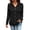 Black Blouse, variant on Qgtaibl Hooded Tops for Women Ribbed Knit Raglan Long Sleeve Pullover Shirts Soft Stretchy Decorative Button Tunics Pink S