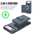 thumbnail image 2 of ELEHOLD Case for iPhone 17 Air, Magnetic Wallet Phone Case with Card Slots, Wireless Charging Compatible,Blue, 2 of 6