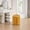 Yellow, variant on Swivel Vanity Stool with Gold Base Comfy Vanity Chair Modern Round Stool for Makeup Vanity Ottoman Foot Rest for Bedroom livingroom (Light Gray)