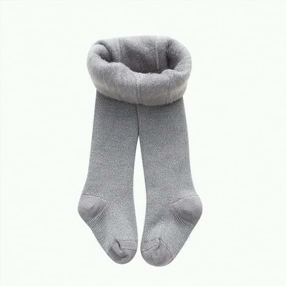 Ccpelsie Kids Toddler Girls Cotton Tights Cable Knit Warm Leggings Solid Pantyhose Footed Stretch Stocking Pants(Grey,4-6 Years)