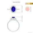 thumbnail image 4 of ANGARA Natural 1.25 ct Tanzanite Engagement Ring with Floral Diamond Halo in 14K White Gold for Women (Size-8x6mm) | December Birthstone, Anniversary, Jewelry Gift for Women | Natural Tanzanite Ring, 4 of 8
