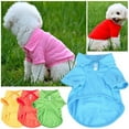 thumbnail image 4 of Walbest Solid Dog Tshirts Shirts Pet Puppy T Shirt Clothes Outfit Apparel Coats Tops (Blue L), 4 of 7