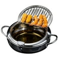 thumbnail image 4 of Yucurem 304 Stainless Steel Deep Frying Pot with Thermometer Oil Drip Drainer Rack Kitchen Supplies (A), 4 of 10
