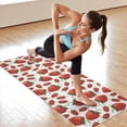 thumbnail image 6 of Red Strawberry Plants Fruit White Pattern Hot Yoga Mat Towel Non Slip for Hot Yoga - Quick-Drying Yoga Mat Cover with 4 Corner Pockets with Travel Bag - Hot Yoga Towel Non Slip 74"x26", 6 of 6