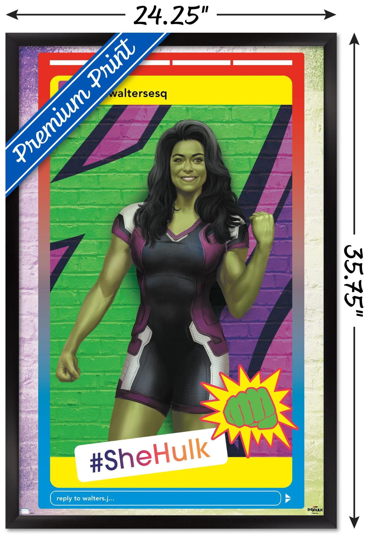 Marvel She-Hulk - Post Wall Poster, 22.375" x 34" Framed
