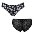 thumbnail image 3 of Charmo Women Lace Cute Underwear Floral Lingerie Bikini Panties Pack of 3, 3 of 8
