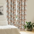 thumbnail image 2 of Ambesonne Vintage Window Curtains, Floral Nostalgia Peonies, Each 28" W x 63" L, Dark Peach Grey Yellow, 2 of 4