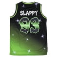 thumbnail image 3 of Goosebumps Slappy The Dummy Men's Headgear Classics Embroidered Basketball Jersey (Small, Black), 3 of 5